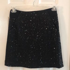 ANN TAYLOR LOFT SEQUIN SKIRT SIZE 0